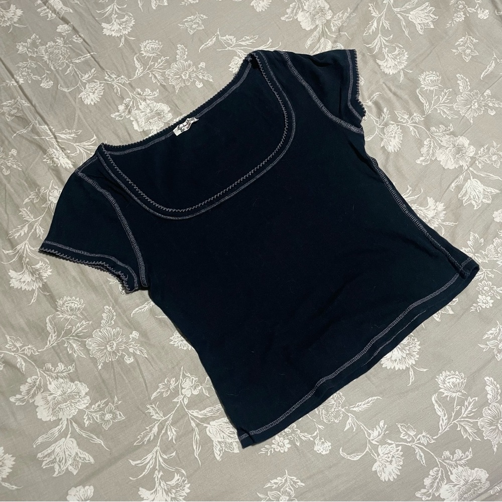 Free People End Game Pointelle tee